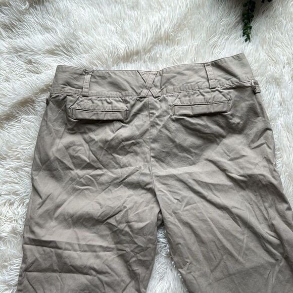 Lands’ End Khaki Cropped Capri Pants Cuffed Size 10P 10 Petite - Picture 3 of 8